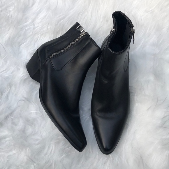 mango leather chelsea ankle boots